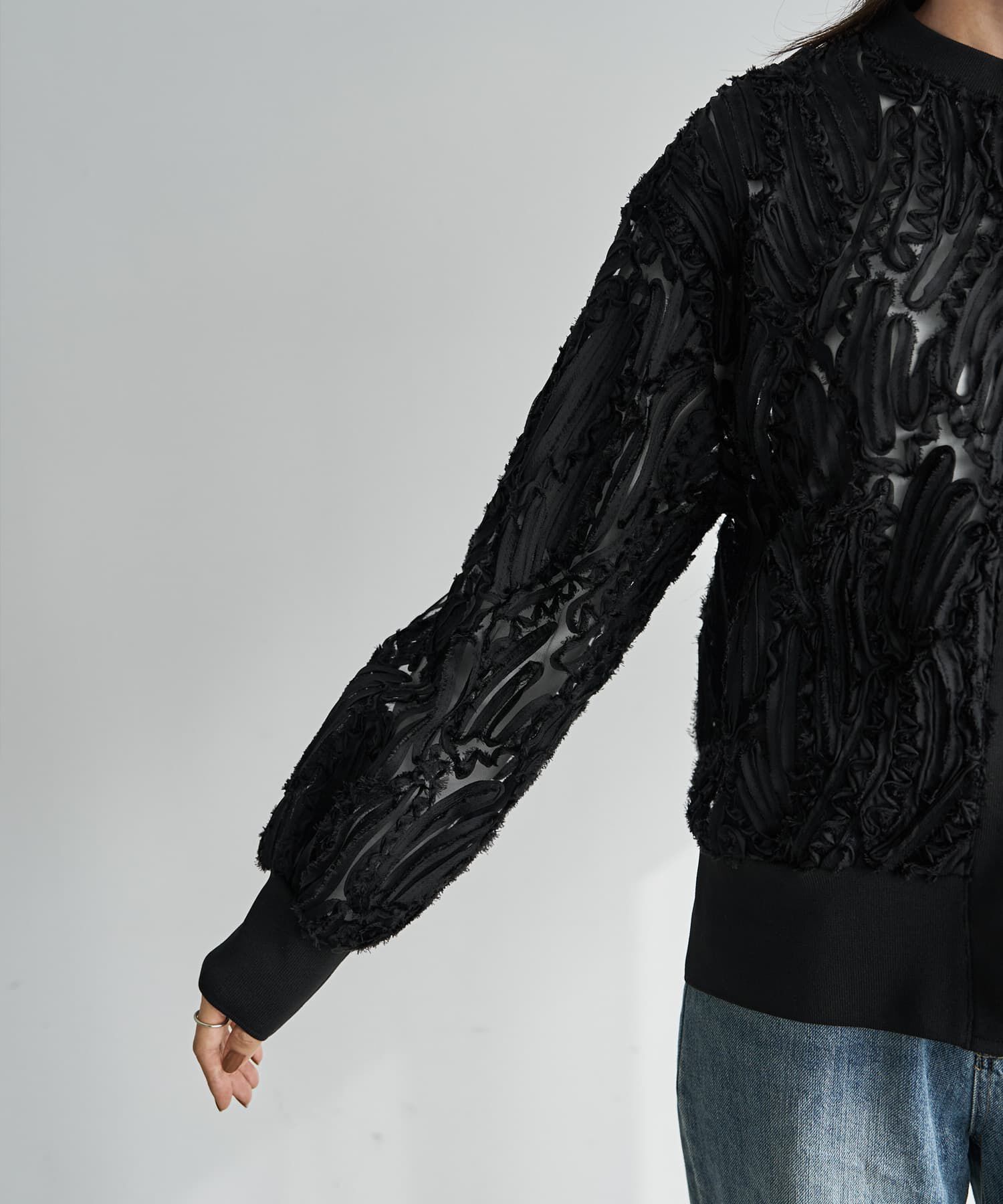 STYLE DELI「【LUXE】チュールにデコレーションカーディガン」|カーディガン|