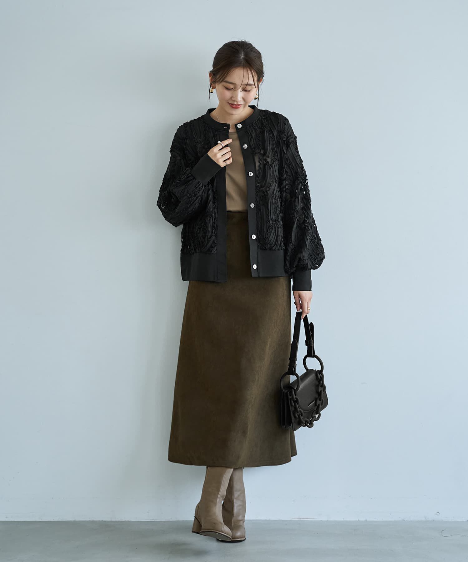 STYLE DELI「【LUXE】チュールにデコレーションカーディガン」|カーディガン|