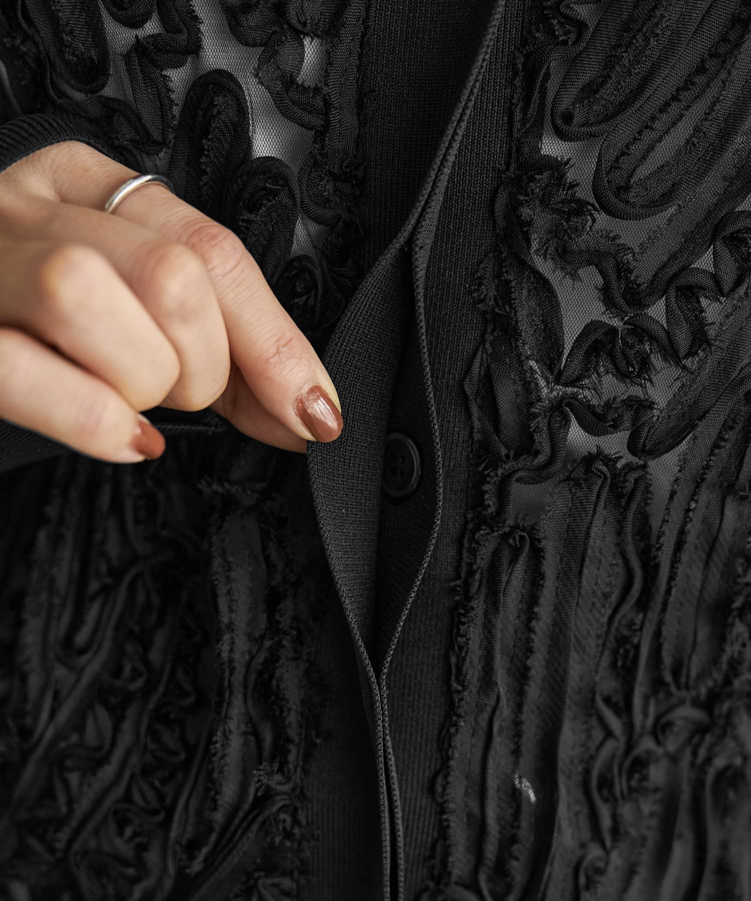 STYLE DELI「【LUXE】チュールにデコレーションカーディガン」|カーディガン|