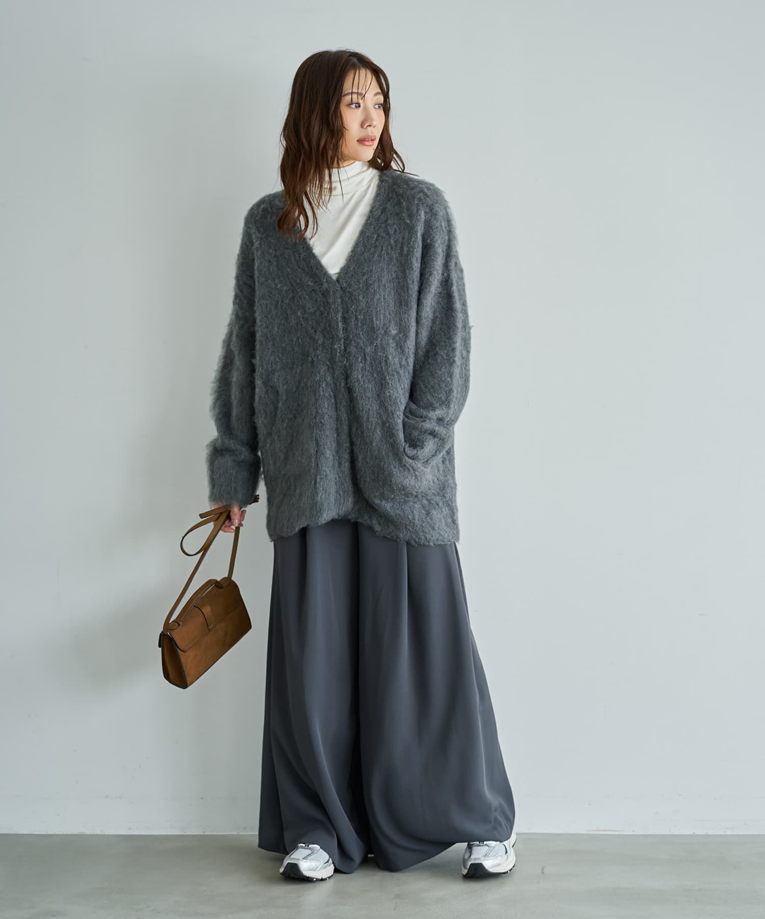 STYLE DELI「【LUXE】毛起こしブークレジャケット風カーディガン」|ニット・セーター|