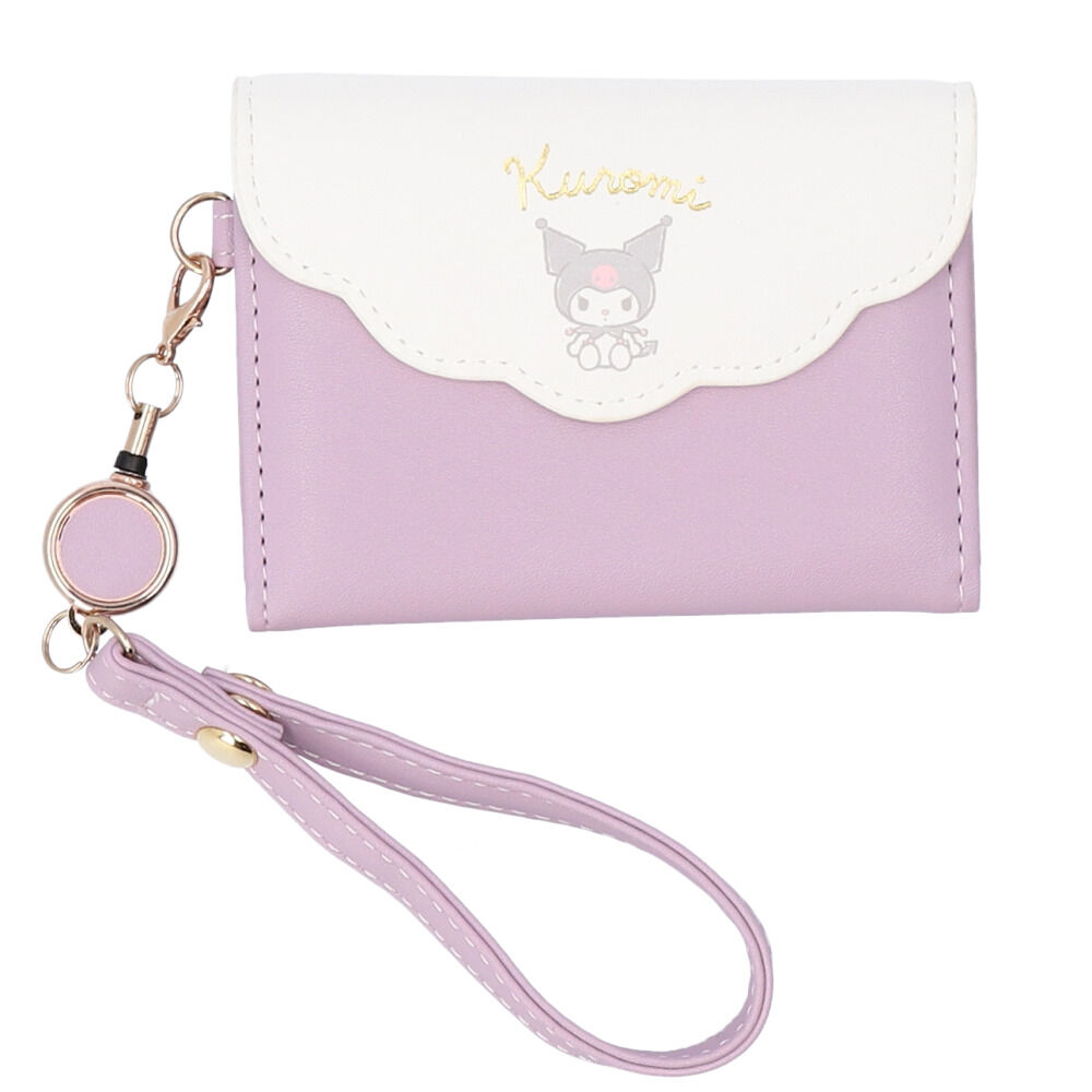 BACKYARD FAMILY「パスケース サンリオ 通販 リール付きパスケース 定期入れ パスポーチ 定期券入れ ICカード」|定期入れ|パープル1