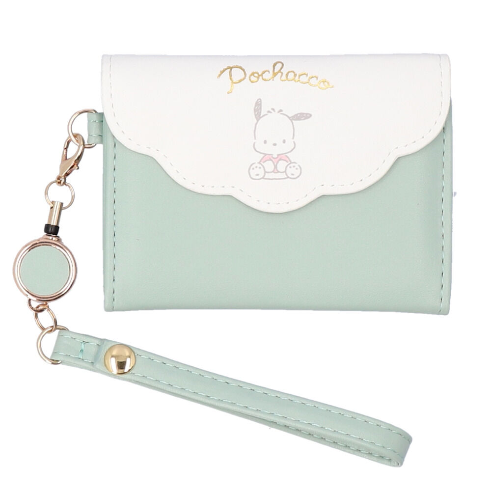 BACKYARD FAMILY「パスケース サンリオ 通販 リール付きパスケース 定期入れ パスポーチ 定期券入れ ICカード」|定期入れ|グリーン1