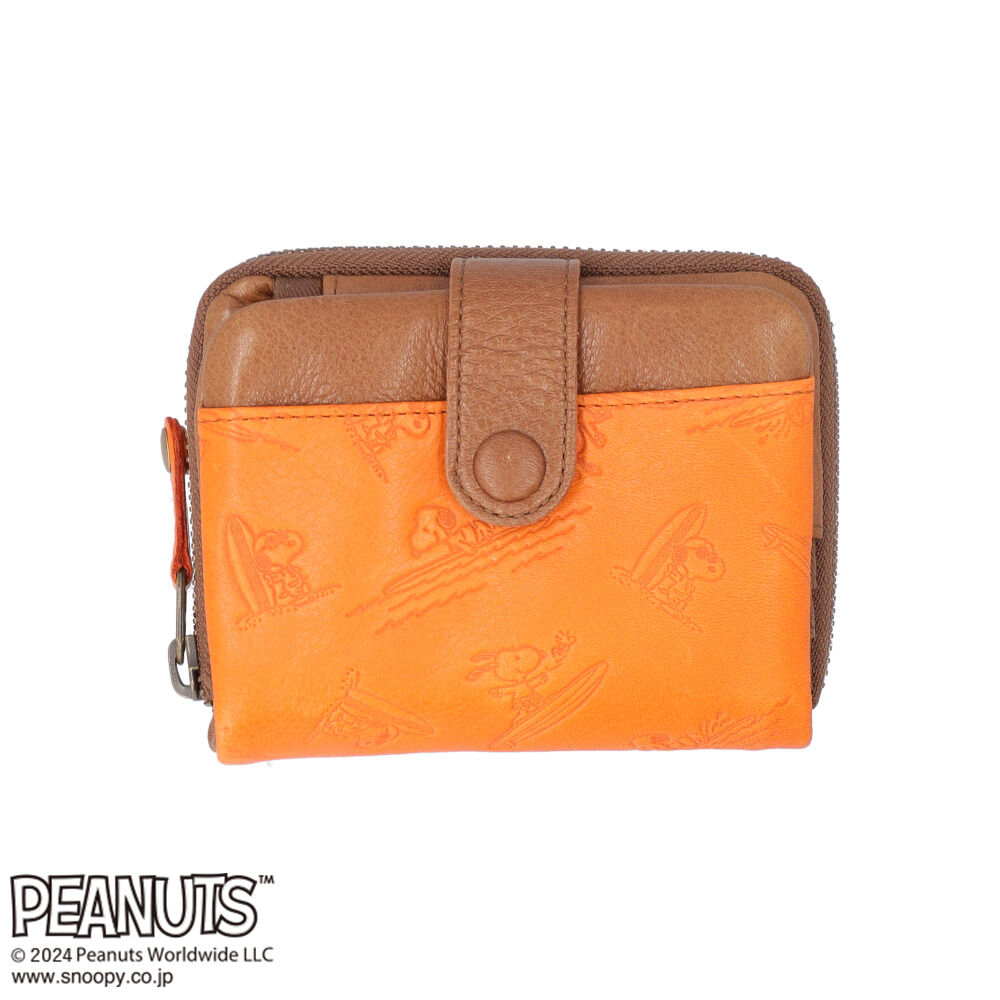 BACKYARD FAMILY「PEANUTS ピーナッツ 二つ折り財布 二つ折り 73460 通販 財布 お財布 さいふ サイフ」|財布|オレンジ1