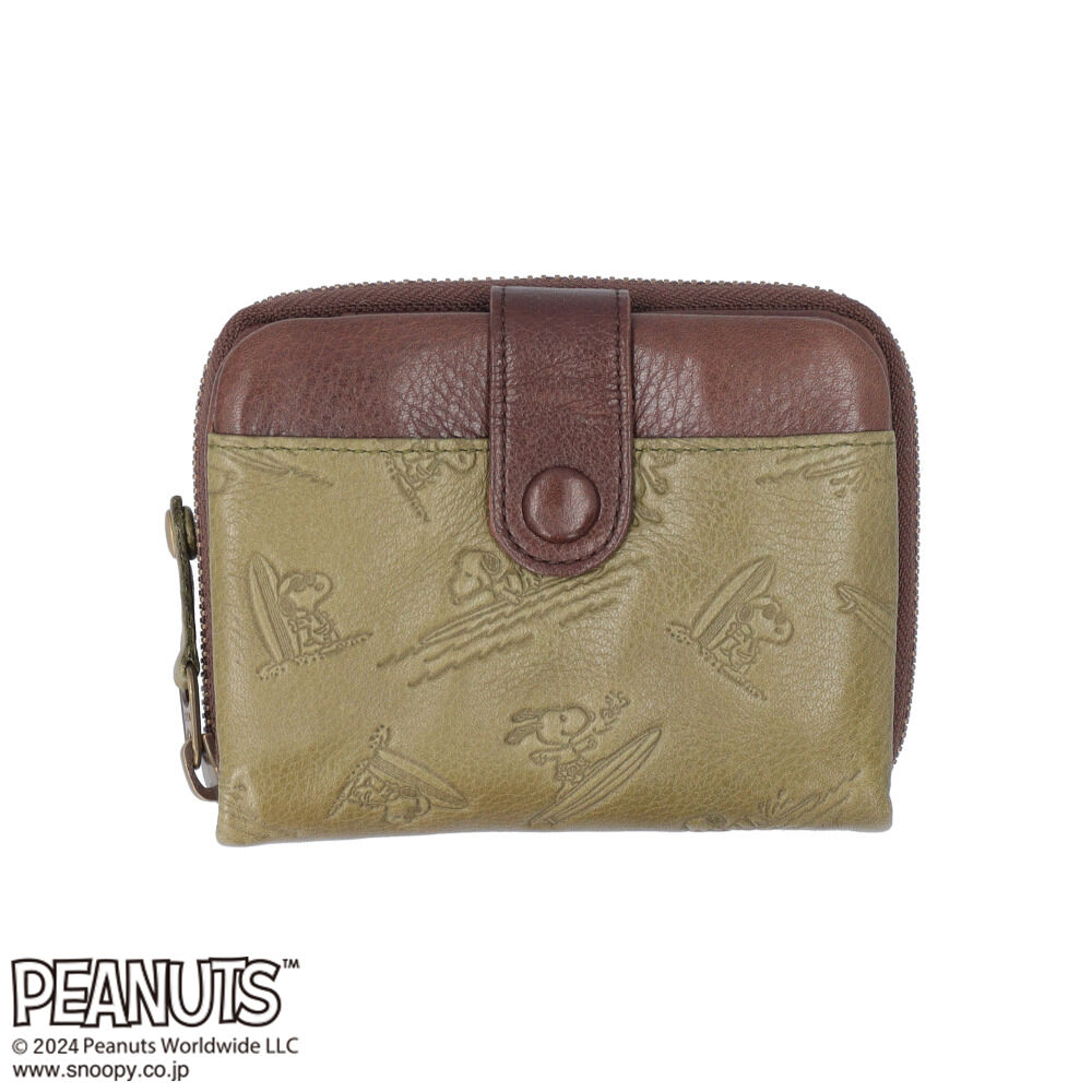 BACKYARD FAMILY「PEANUTS ピーナッツ 二つ折り財布 二つ折り 73460 通販 財布 お財布 さいふ サイフ」|財布|グリーン1