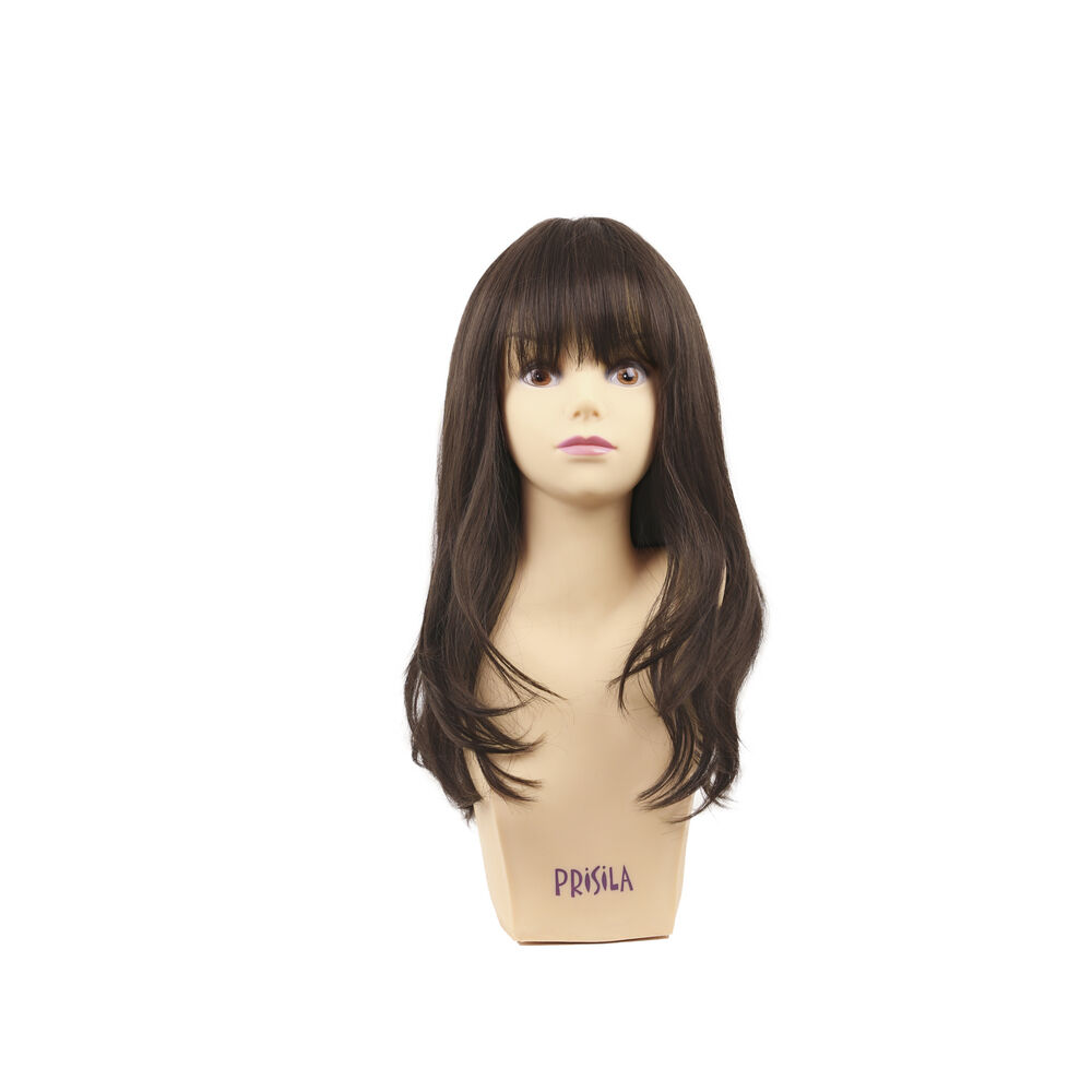 BACKYARD FAMILY「プリシラ オールウィッグ prisila A-706 通販 フルウィッグ フレイウェーブセミディ」|ヘアスタイリング|ブラウン1