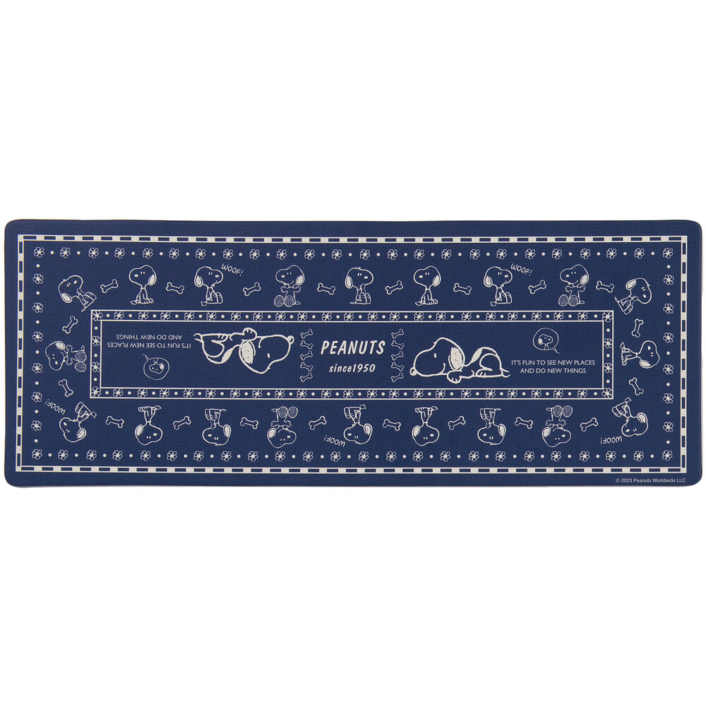 BACKYARD FAMILY「キッチンマット 拭ける 120 通販 45&times;120cm フロアマット ロングマット キッチン 台所」|その他|ブルー3