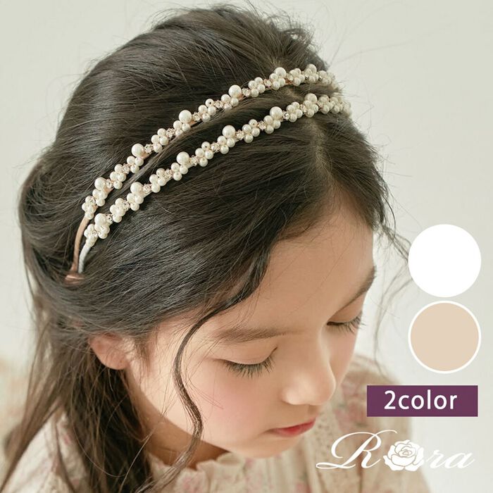 BACKYARD FAMILY「Rora カチューシャ 通販 パール キラキラ 58072201 髪飾り ヘッドドレス 子供」|その他|