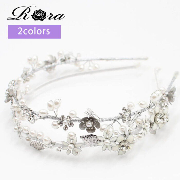 BACKYARD FAMILY「Rora カチューシャ 通販 花 パール キラキラ 58412201 ジュエリアヘッドドレス」|その他|