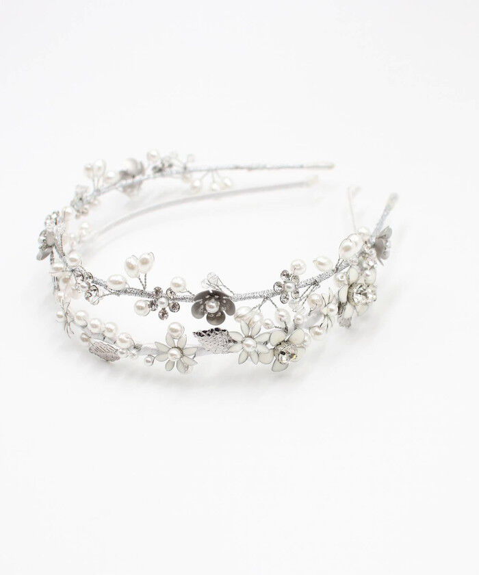 BACKYARD FAMILY「Rora カチューシャ 通販 花 パール キラキラ 58412201 ジュエリアヘッドドレス」|その他|