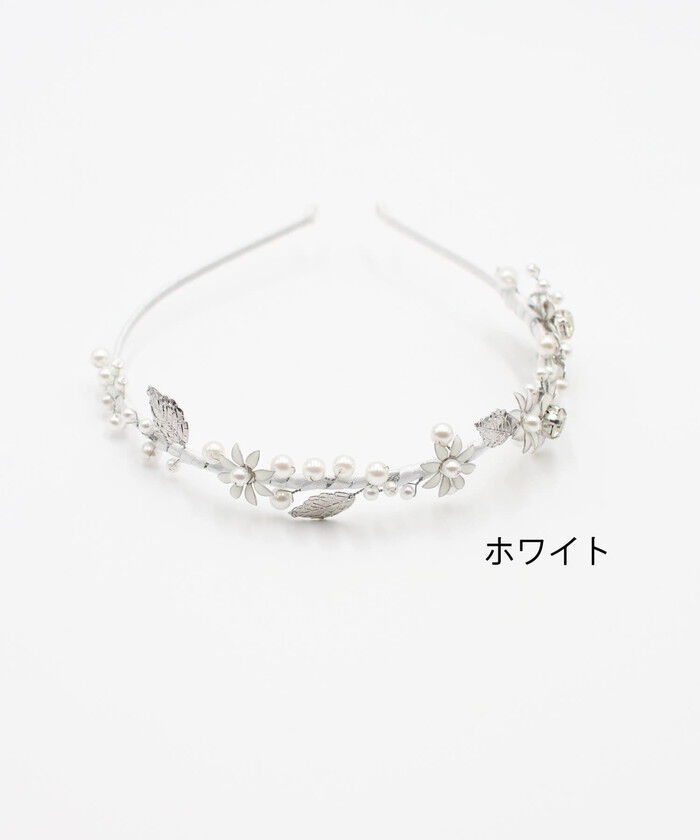 BACKYARD FAMILY「Rora カチューシャ 通販 花 パール キラキラ 58412201 ジュエリアヘッドドレス」|その他|