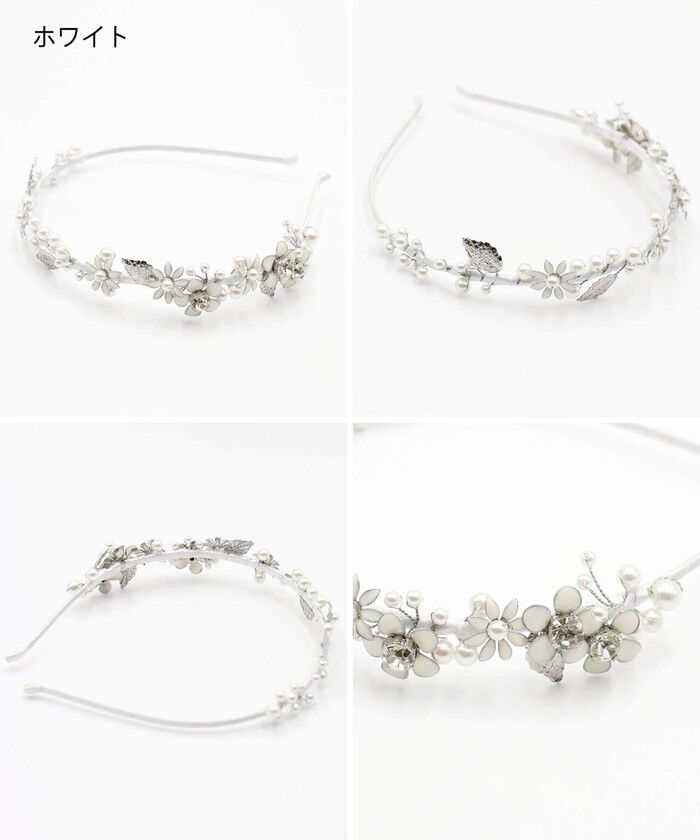 BACKYARD FAMILY「Rora カチューシャ 通販 花 パール キラキラ 58412201 ジュエリアヘッドドレス」|その他|