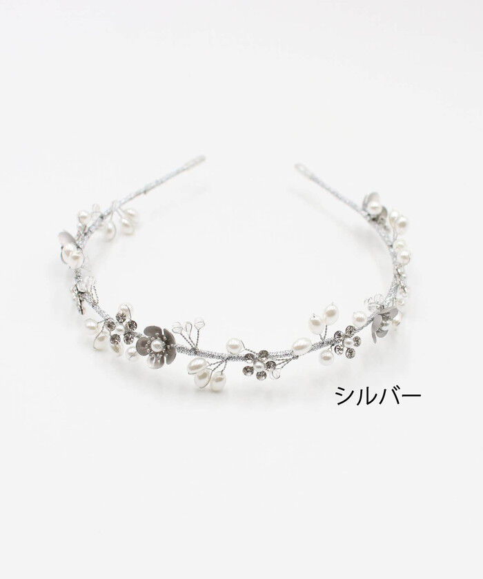 BACKYARD FAMILY「Rora カチューシャ 通販 花 パール キラキラ 58412201 ジュエリアヘッドドレス」|その他|