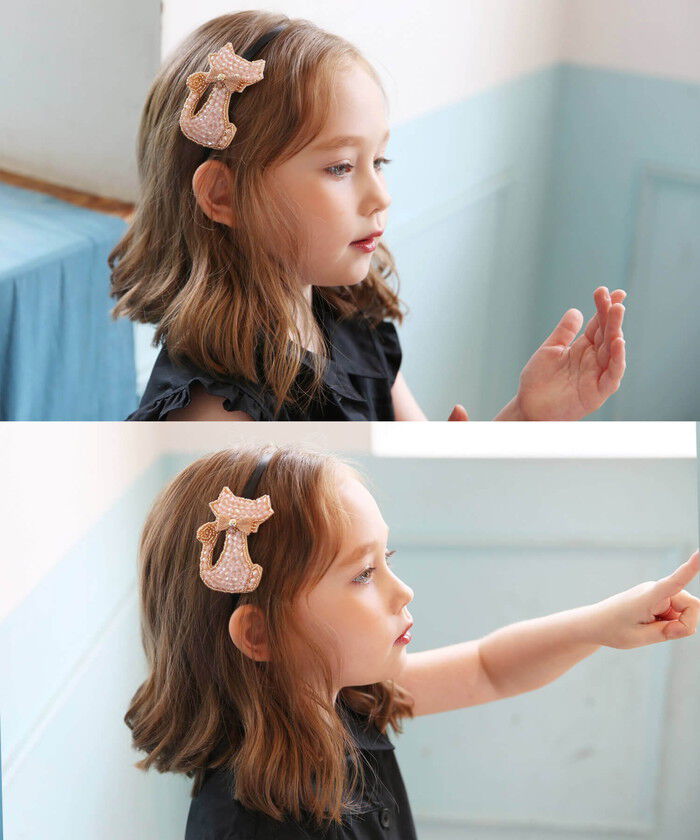 BACKYARD FAMILY「Rora カチューシャ 通販 キラキラ ネコ 68112302 髪飾り ヘッドドレス 子供 女の子」|その他|