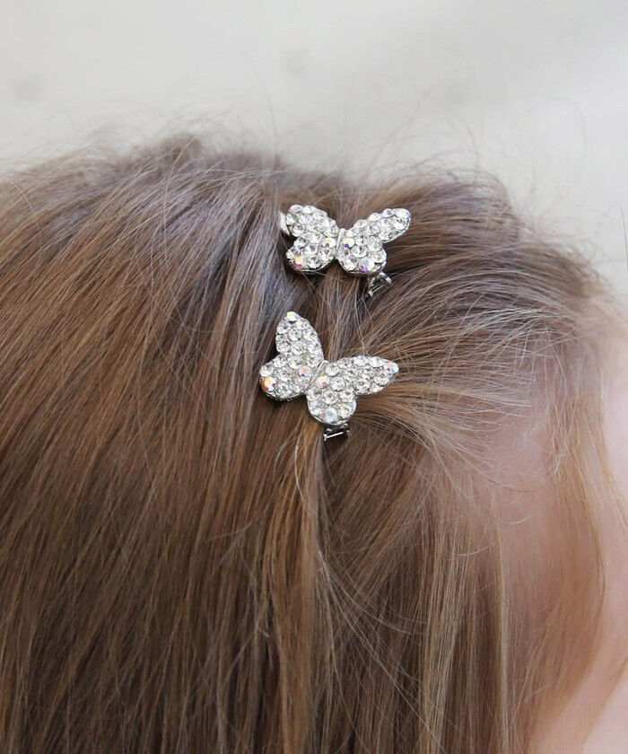 BACKYARD FAMILY「ヘアクリップ キッズ 通販 ヘア クリップ 68372302 チョーチョヘアピン 蝶々 キラキラ」|その他|
