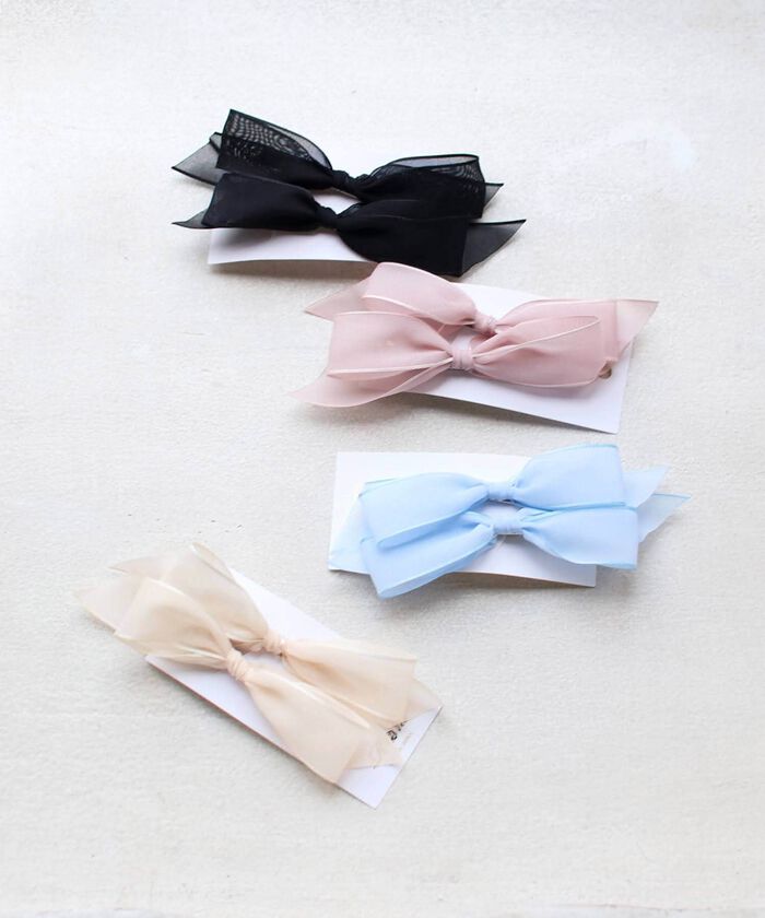 BACKYARD FAMILY「ヘアクリップ キッズ 2個セット 通販 ヘア クリップ 68412302 モーニングリボンクリップ」|その他|