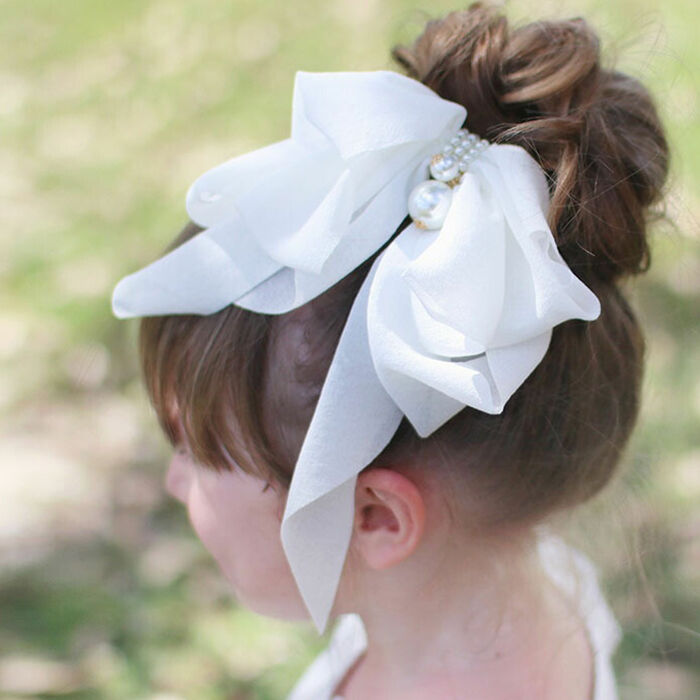 BACKYARD FAMILY「Rora ヘアゴム キッズ 通販 ルボン 髪ゴム 髪飾り 髪留め リボン シフォン 大きい パール」|その他|