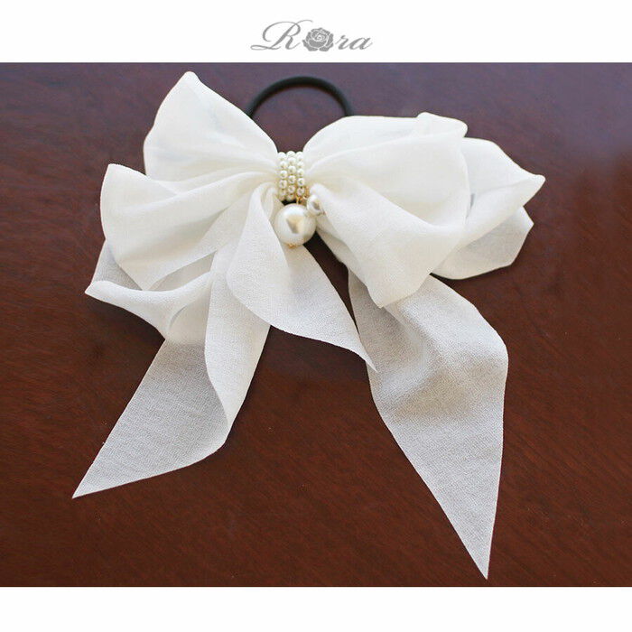 BACKYARD FAMILY「Rora ヘアゴム キッズ 通販 ルボン 髪ゴム 髪飾り 髪留め リボン シフォン 大きい パール」|その他|