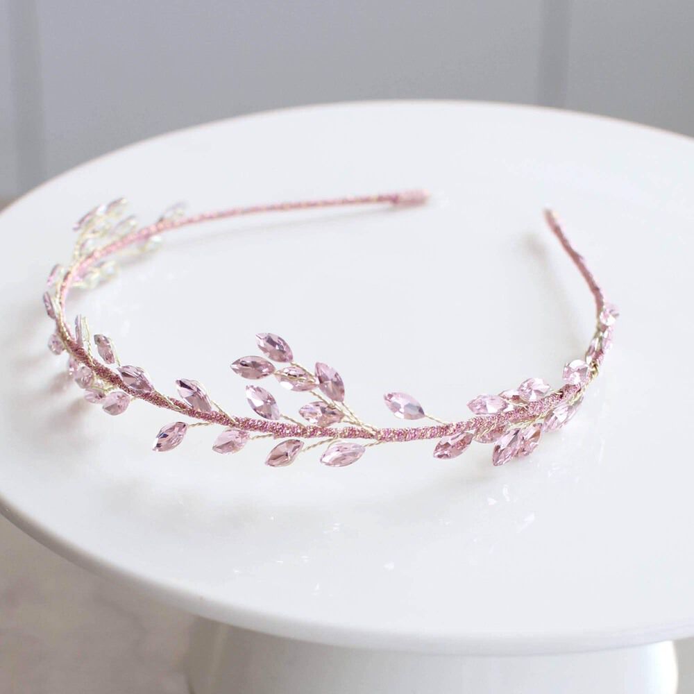 BACKYARD FAMILY「細い カチューシャ キッズ リーフ 通販 ヘッドドレス 女の子 子供 子ども こども 普段」|その他|ピンク1