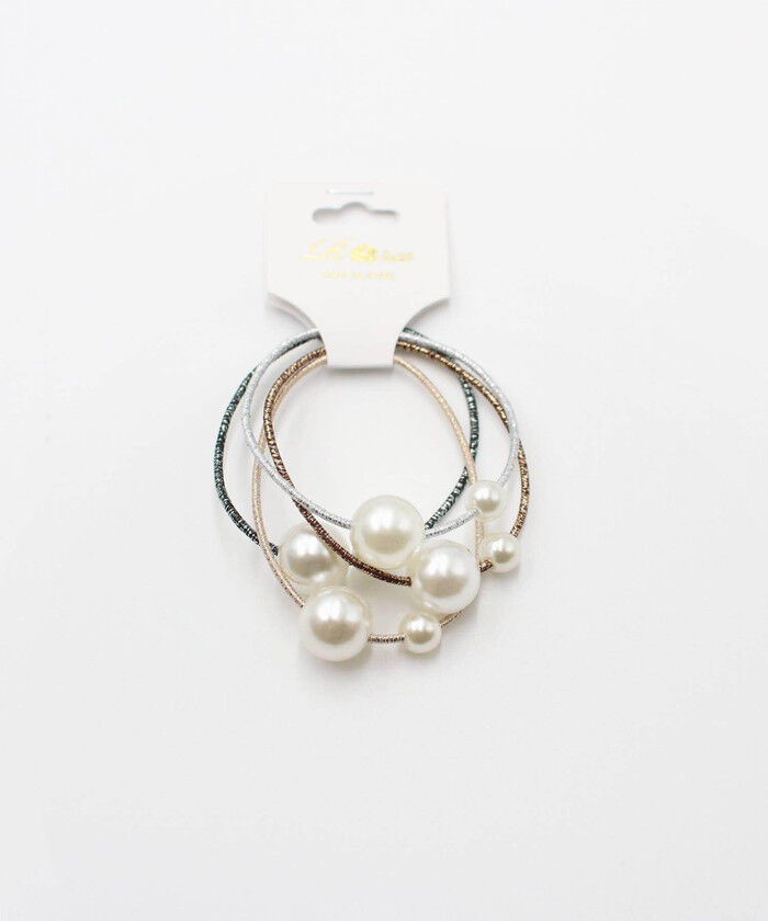 BACKYARD FAMILY「Rora ヘアゴム 4個セット キッズ 通販 クリック 4つセット 髪ゴム 髪飾り 髪留め パール」|その他|