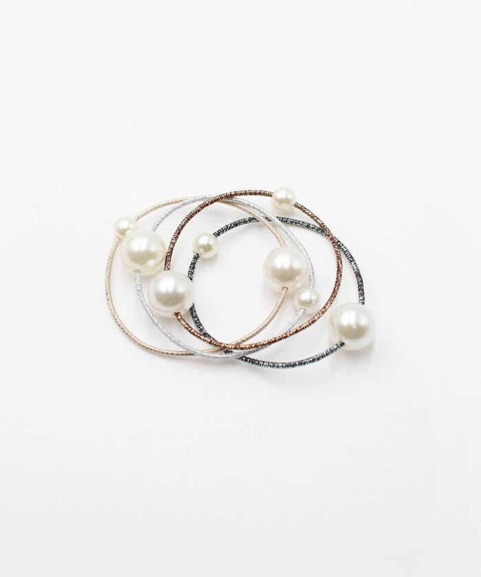 BACKYARD FAMILY「Rora ヘアゴム 4個セット キッズ 通販 クリック 4つセット 髪ゴム 髪飾り 髪留め パール」|その他|