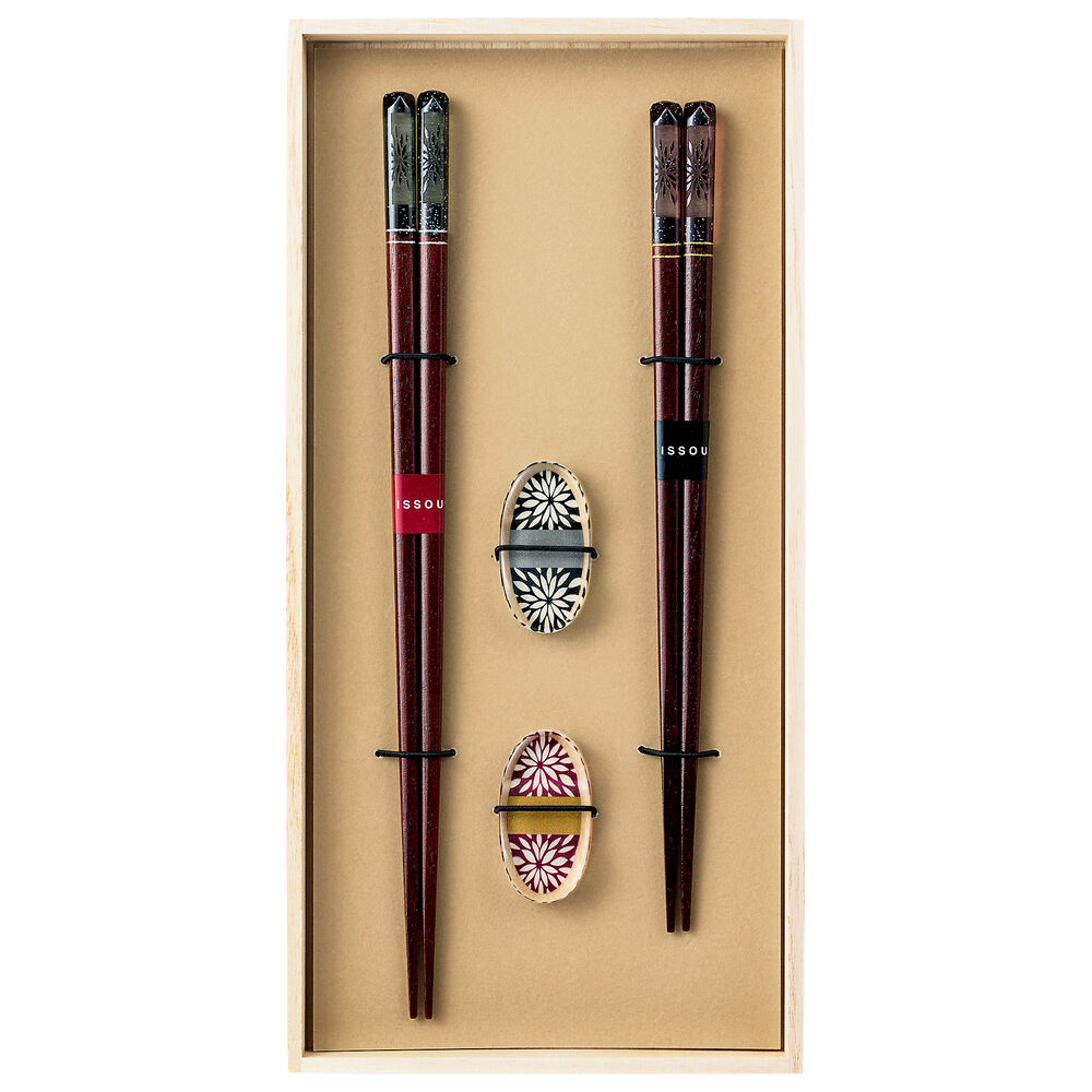 BACKYARD FAMILY「イシダ 夫婦箸 通販 日本製 ペア 箸 ギフト 箸置き セット 桐箱入り お箸 漆塗り めおと箸」|食器・キッチングッズ|その他5