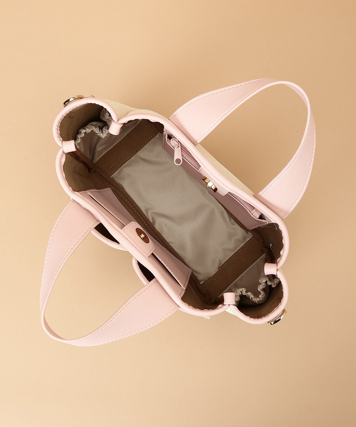 Samantha Thavasa「キャンバスデザイン 合皮スクエアトートバッグ 小サイズ」|トートバッグ|