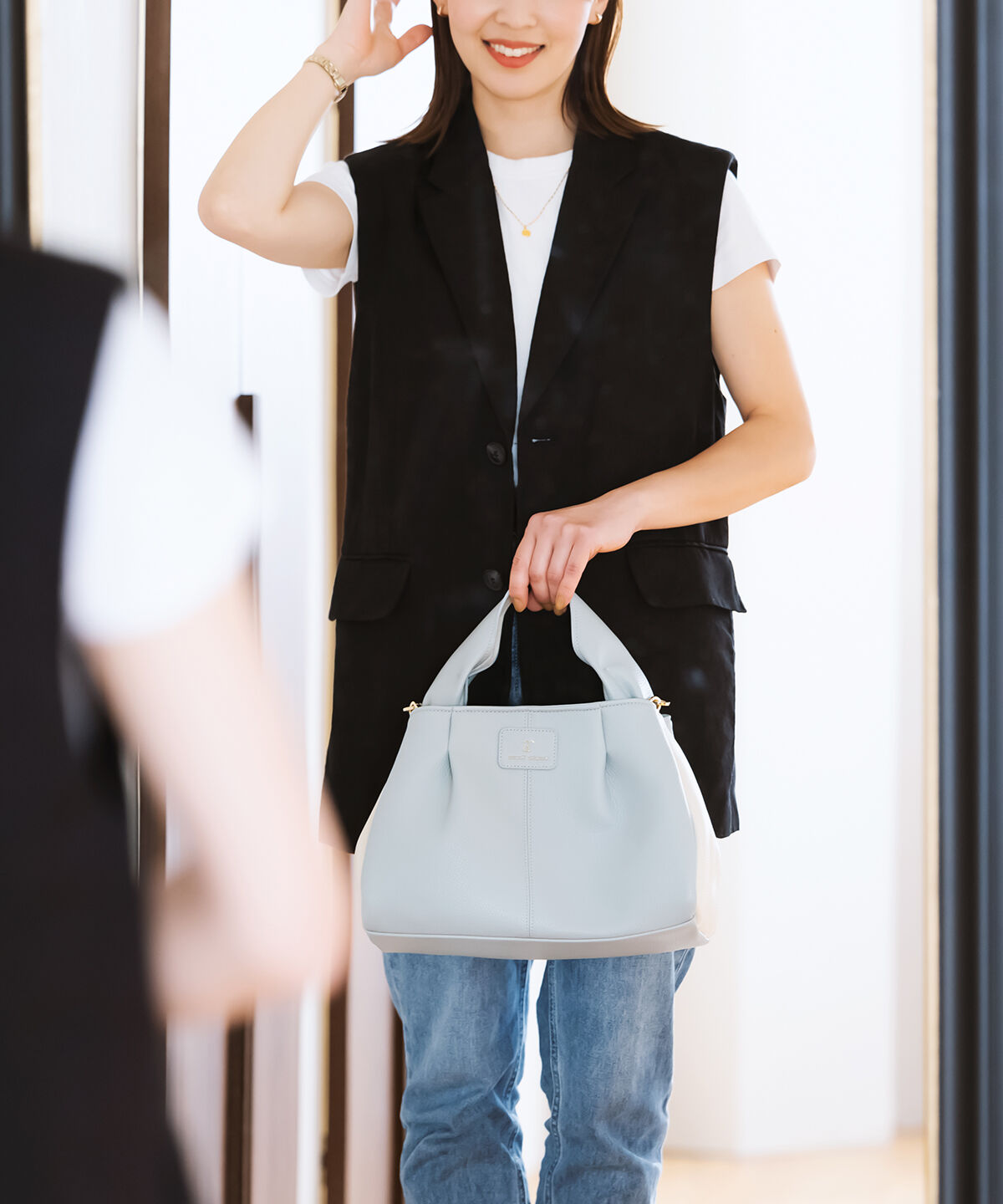 Samantha Thavasa「タックワンハンドルバッグ 大サイズ」|ハンドバッグ|