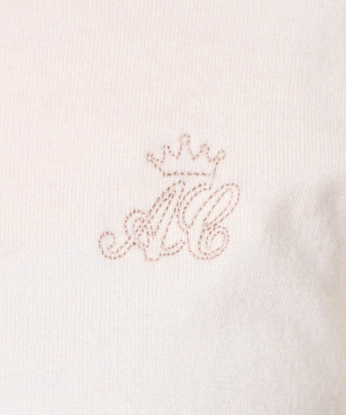 アンドクチュール「刺繍クルーネック長袖カーディガン」|カーディガン|