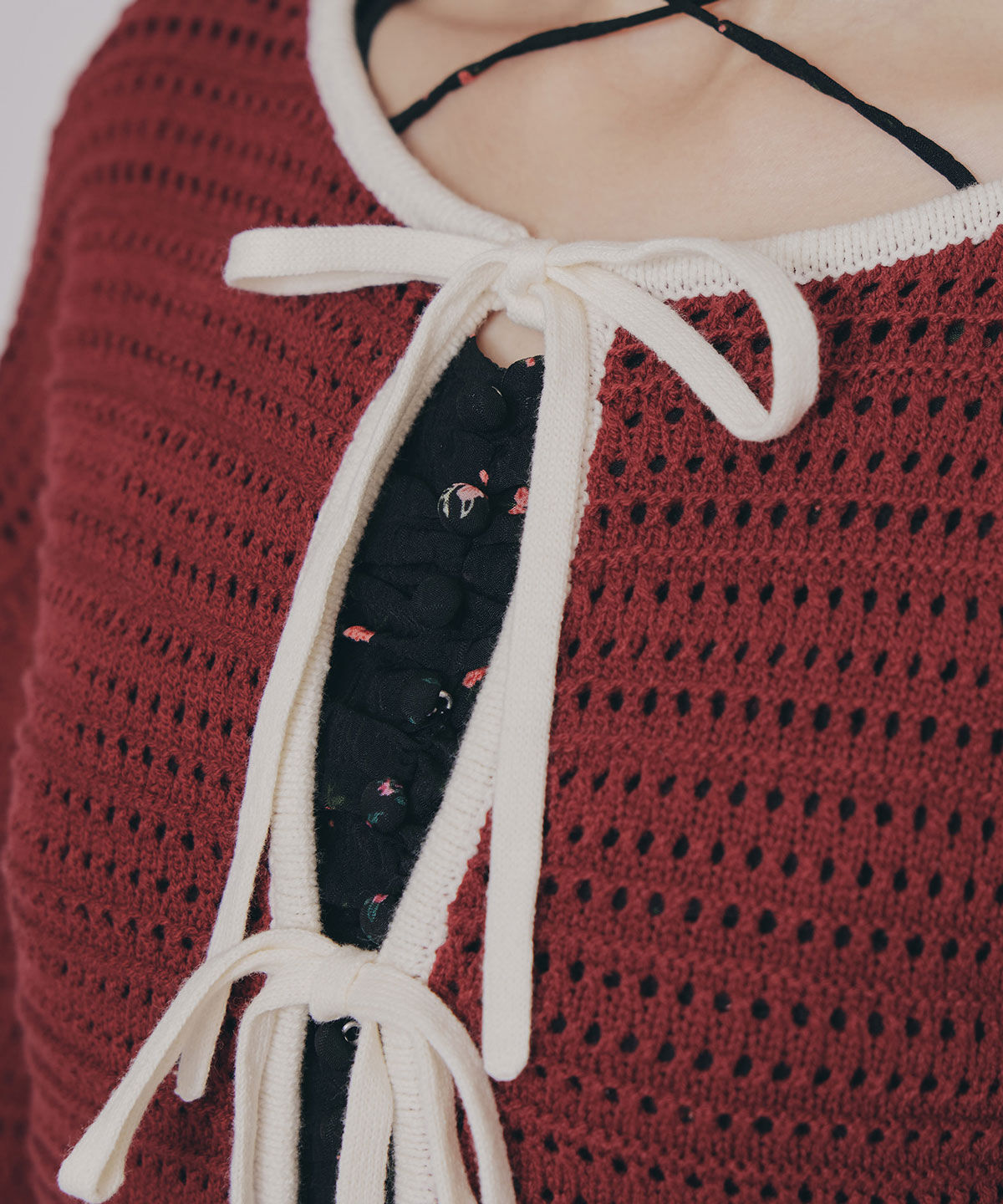 REDYAZEL「リボンニットカーディガン」|カーディガン|