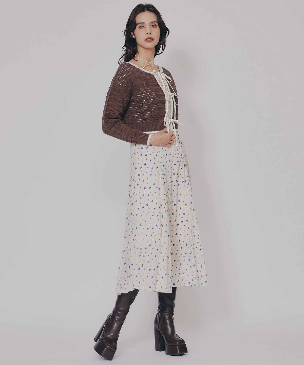 REDYAZEL「リボンニットカーディガン」|カーディガン|