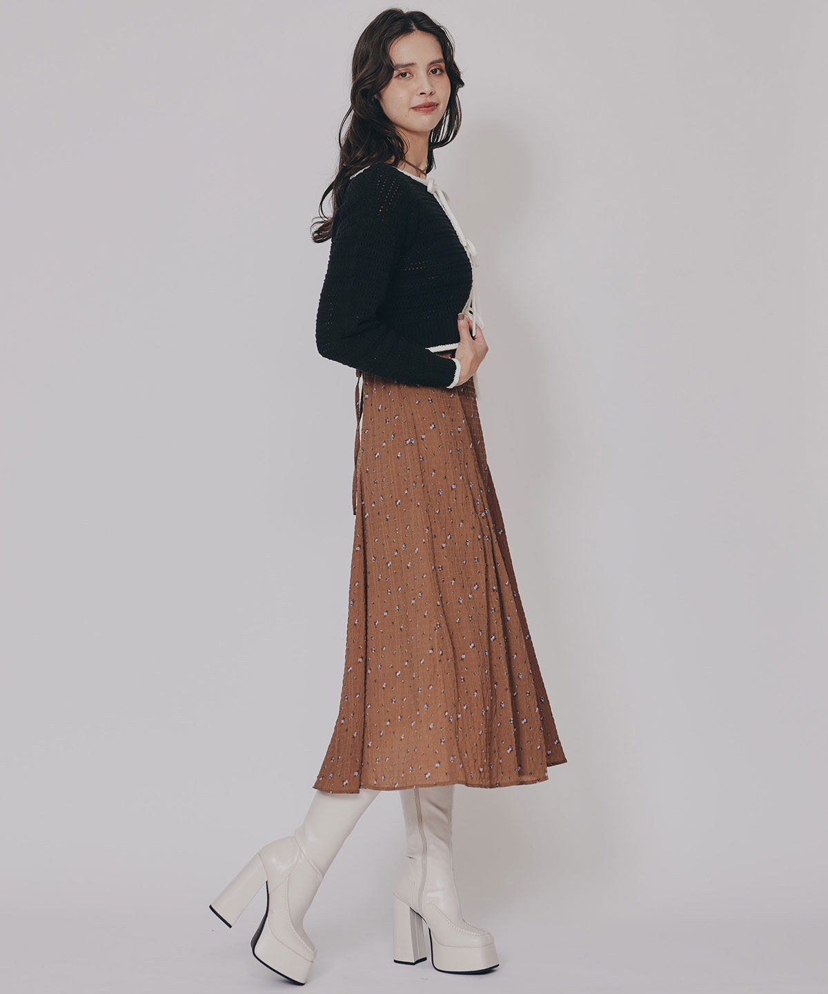 REDYAZEL「リボンニットカーディガン」|カーディガン|