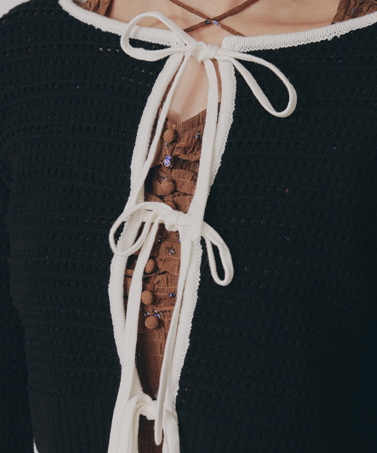 REDYAZEL「リボンニットカーディガン」|カーディガン|