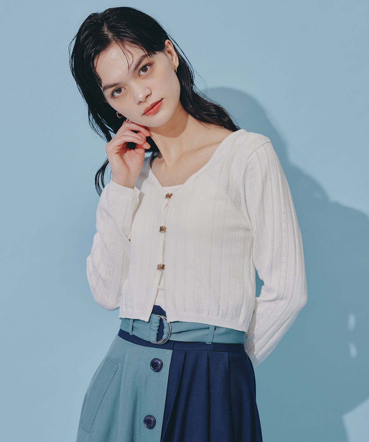 REDYAZEL「バタフライホックニットカーディガン」|カーディガン|