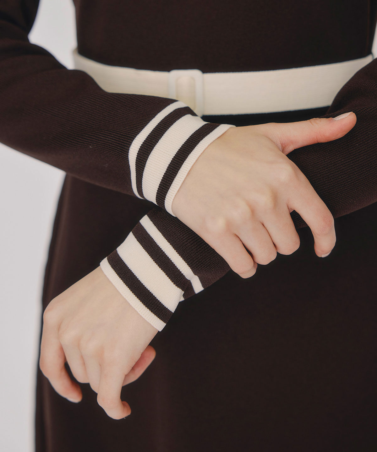 REDYAZEL「バイカラーポロニットミニワンピース」|ワンピース|