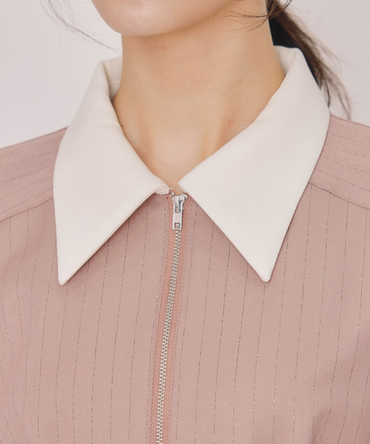 REDYAZEL「フロントZIPストライプロングワンピース」|ワンピース|