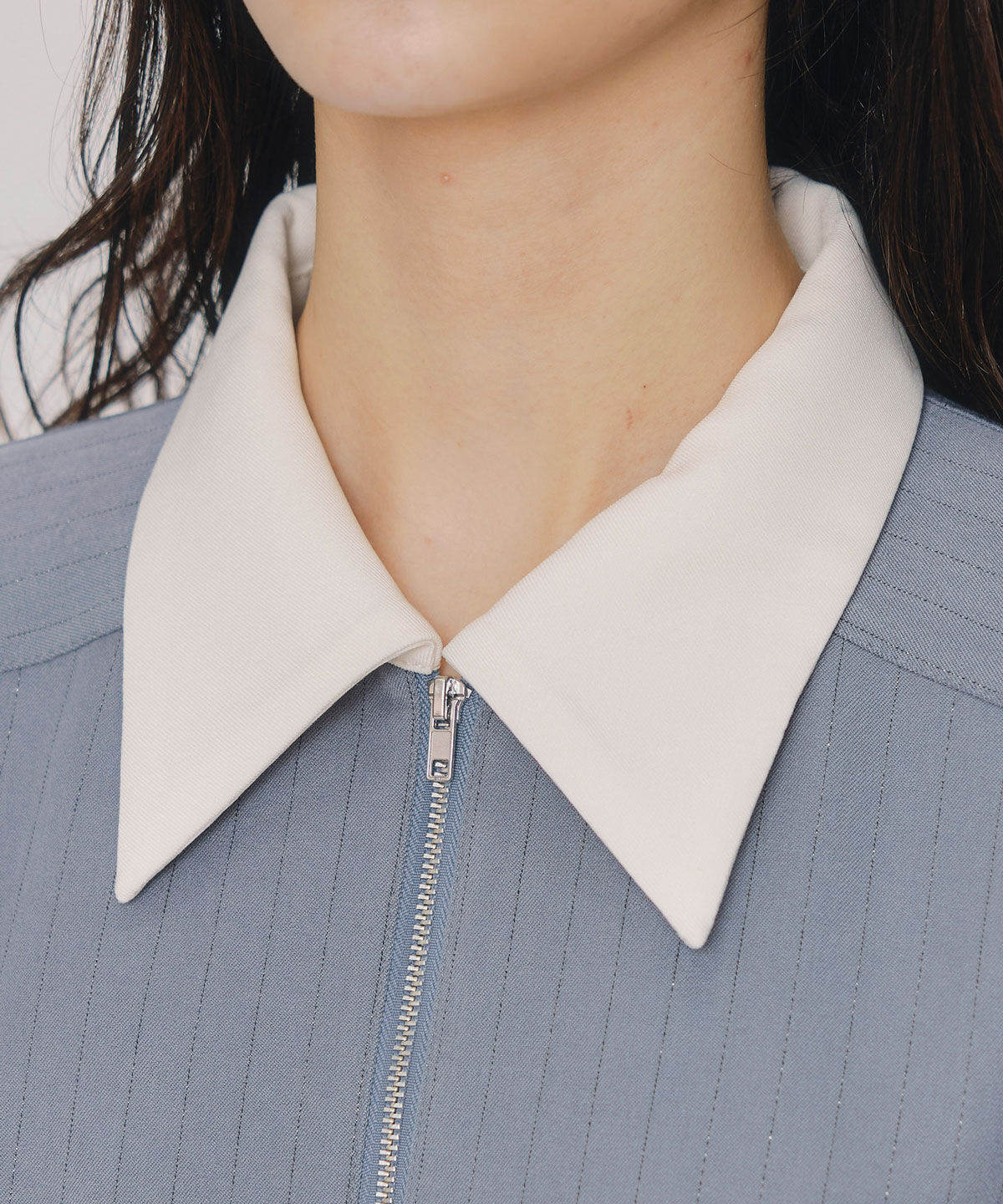 REDYAZEL「フロントZIPストライプロングワンピース」|ワンピース|