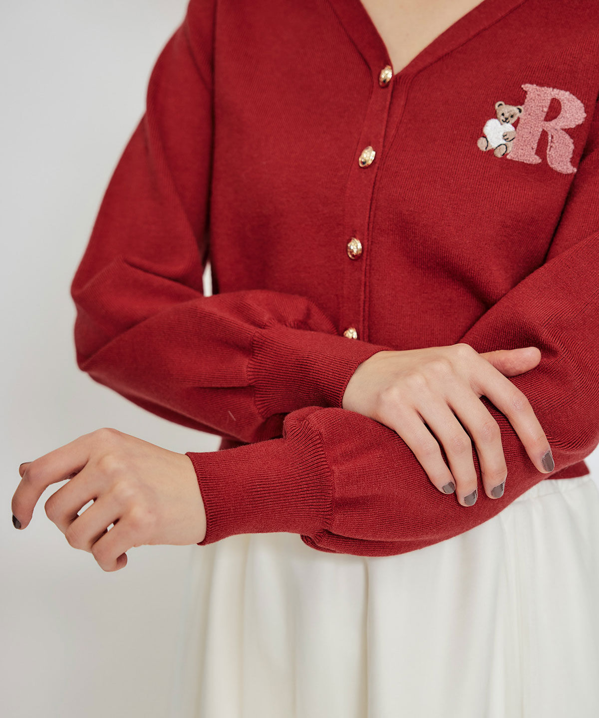 REDYAZEL「AzelyハートVネックカーディガン」|カーディガン|