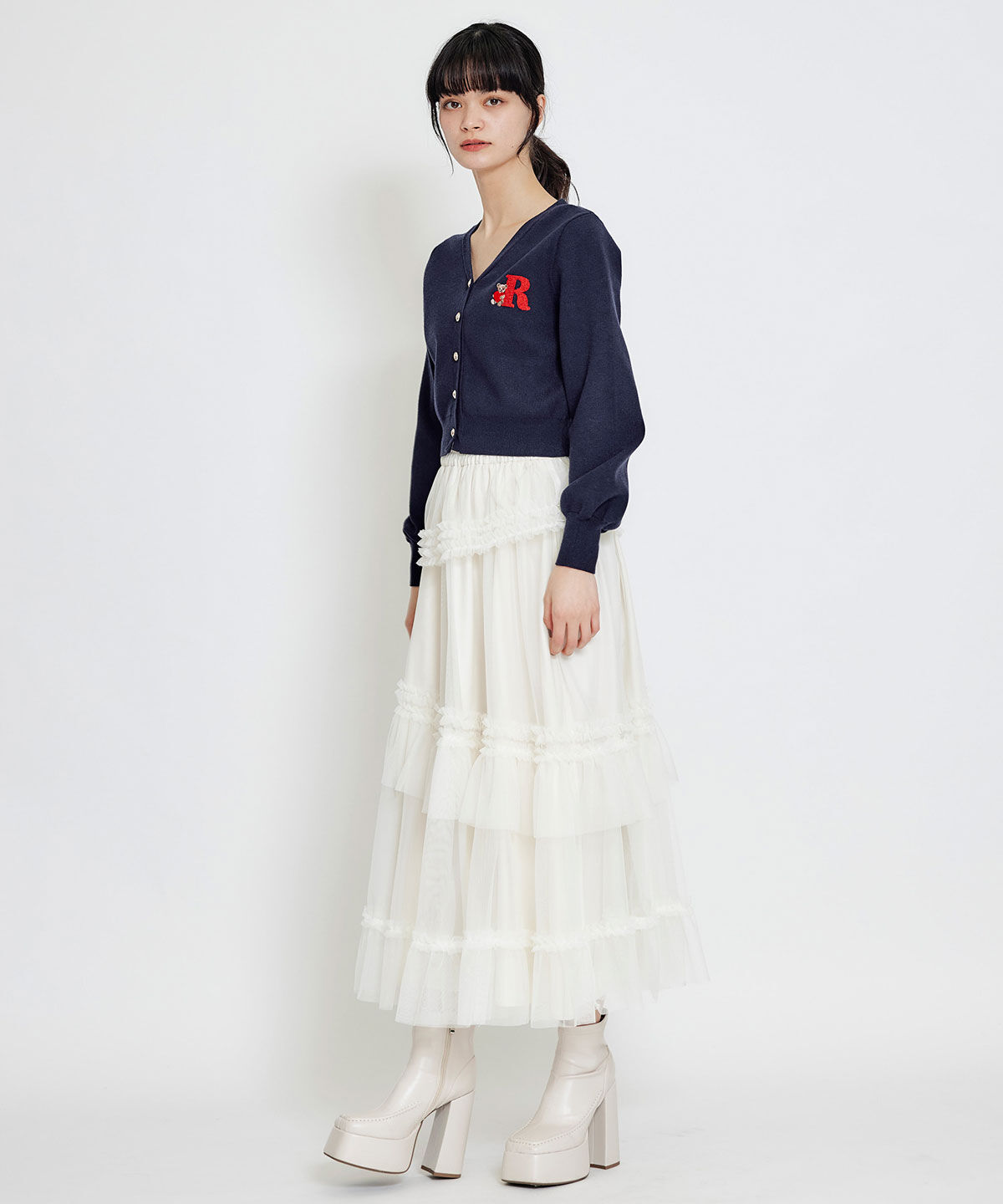 REDYAZEL「AzelyハートVネックカーディガン」|カーディガン|