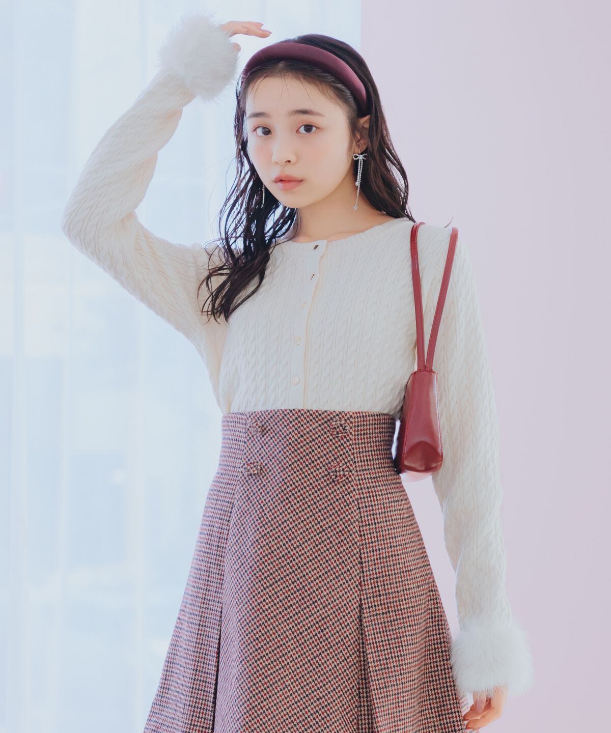 WILLSELECTION「ファーカフスケーブルカーディガン」|カーディガン|