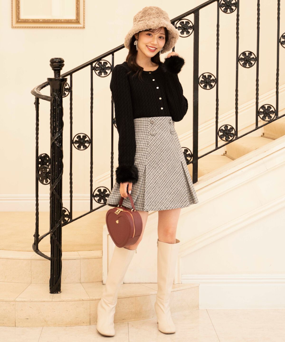 WILLSELECTION「ファーカフスケーブルカーディガン」|カーディガン|