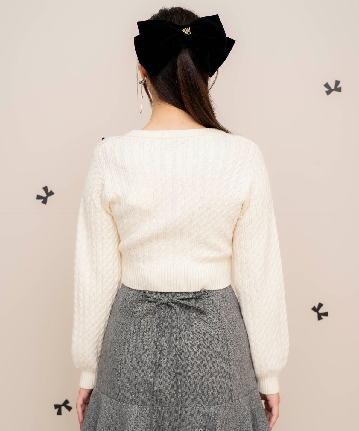 WILLSELECTION「メニーリボンケーブルカーディガン」|カーディガン|