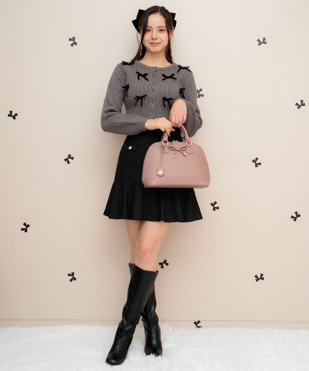 WILLSELECTION「メニーリボンケーブルカーディガン」|カーディガン|