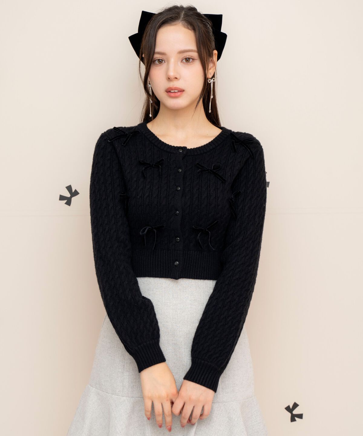 WILLSELECTION「メニーリボンケーブルカーディガン」|カーディガン|