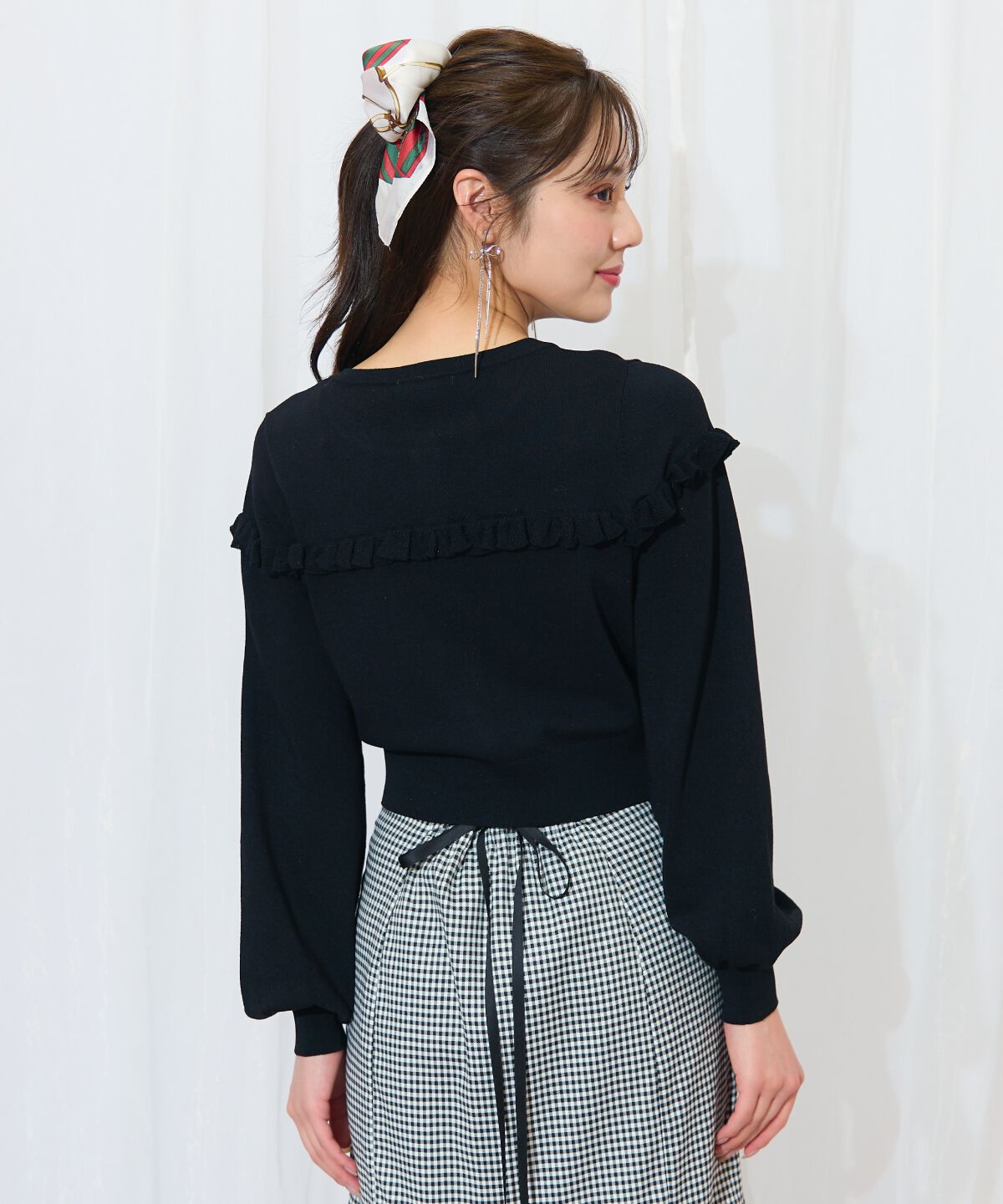 WILLSELECTION「フリルデザインニットカーディガン」|カーディガン|