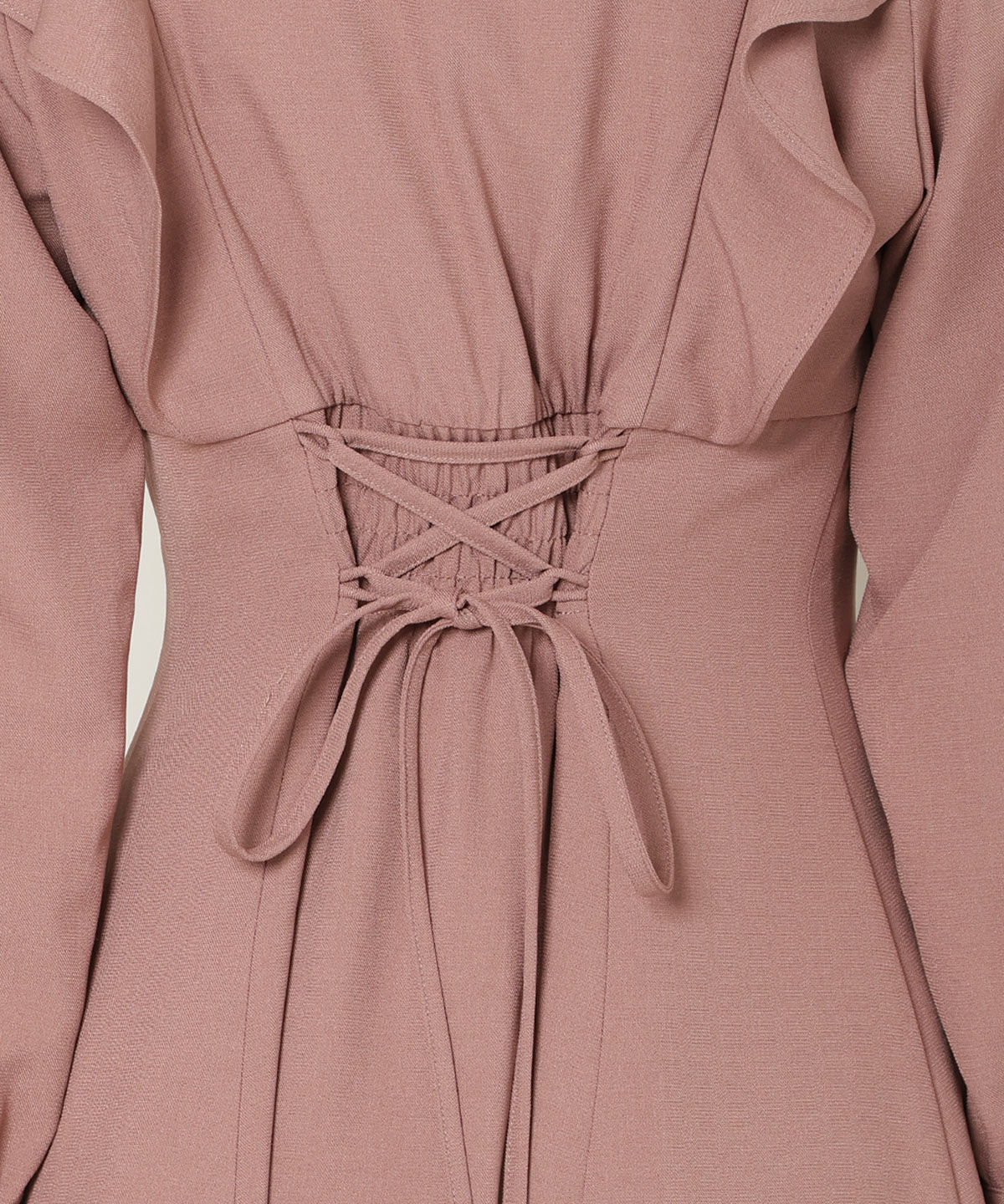 WILLSELECTION「リボンタイラッフルフレアワンピース」|ワンピース|