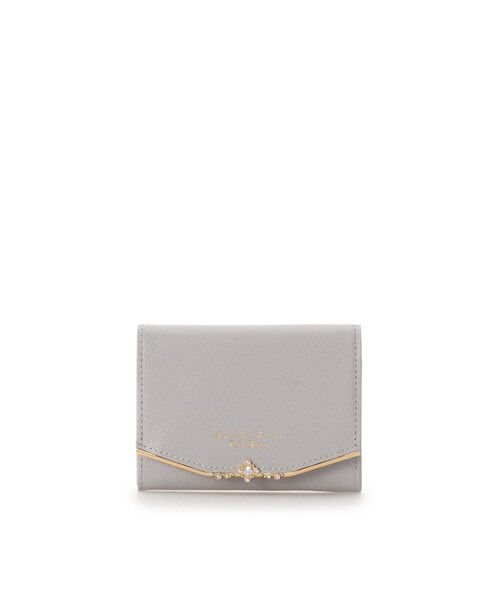 Samantha Thavasa Petit Choice「ジュエルバー　マルチパスケース」|定期入れ|グレー