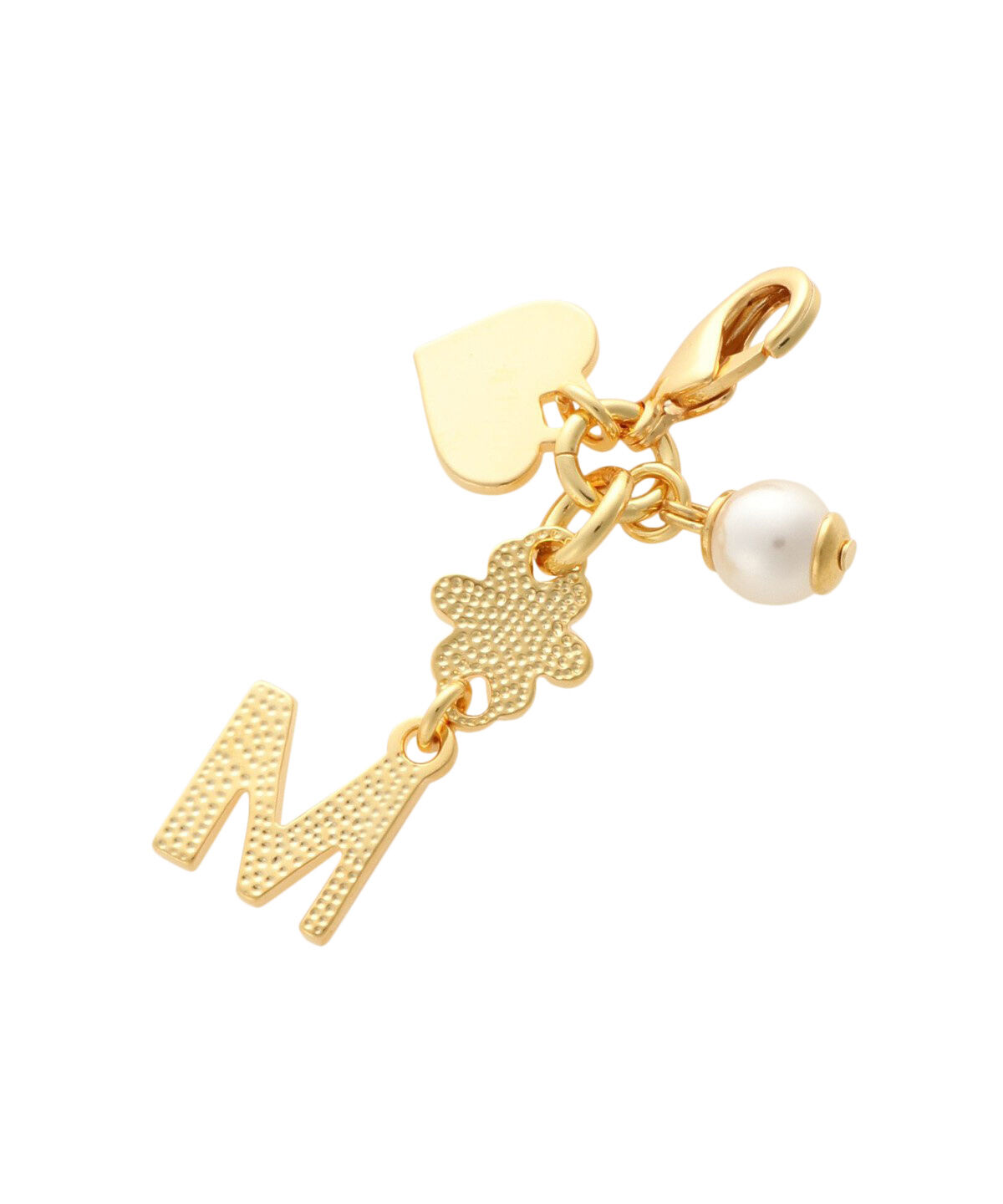 Samantha Thavasa Petit Choice「フラワーパール イニシャルファスナーチャーム M」|チャーム・キーホルダー|