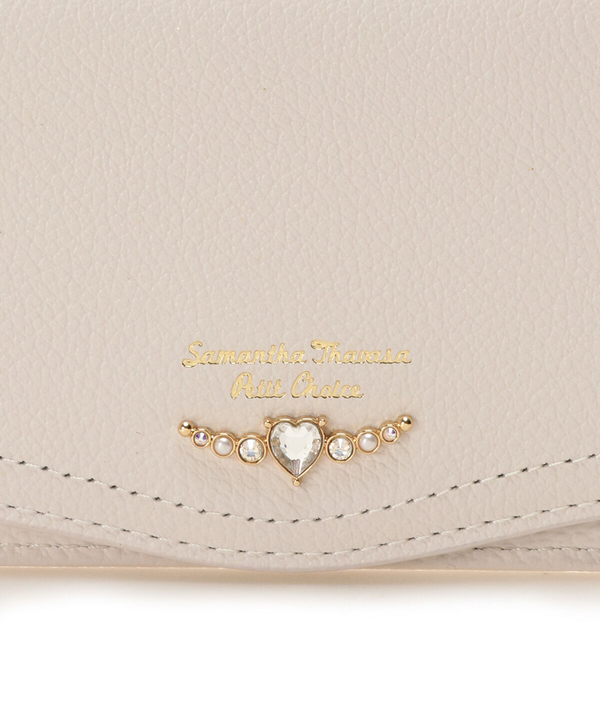 Samantha Thavasa Petit Choice「クリアハートビジュー パスケース」|定期入れ|