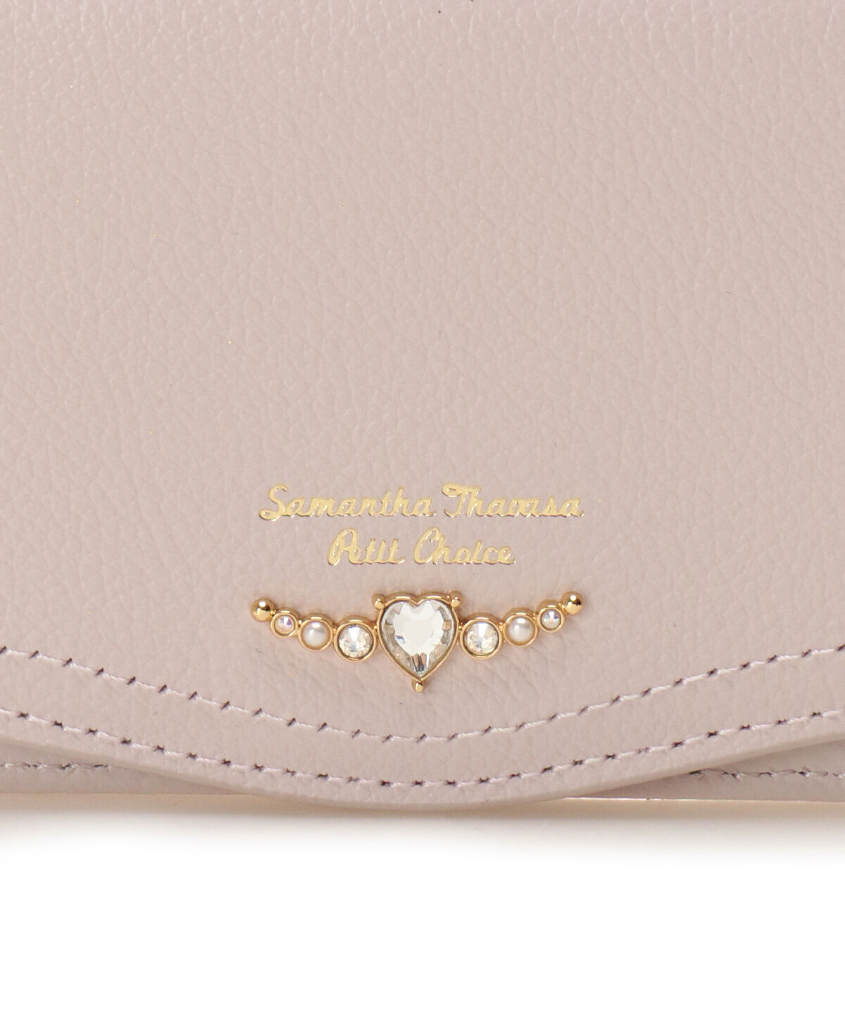 Samantha Thavasa Petit Choice「クリアハートビジュー パスケース」|定期入れ|