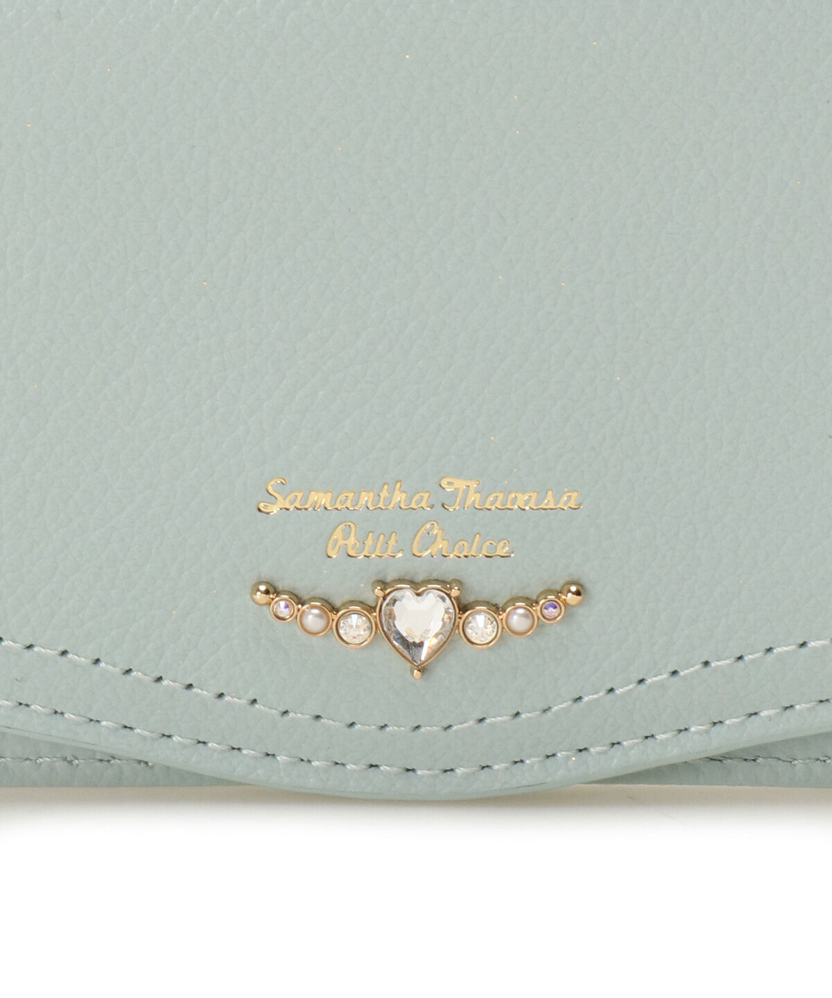 Samantha Thavasa Petit Choice「クリアハートビジュー パスケース」|定期入れ|